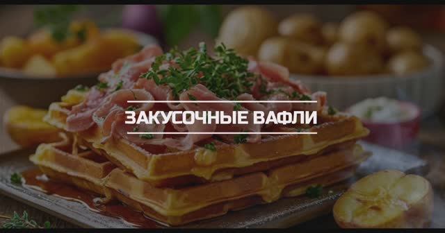 Закусочные вафли. (Видео рецепт)
