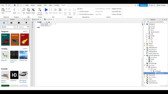 Как сделать Таймер или отсчёт времени в Роблокс Студио! Roblox Studio Gide