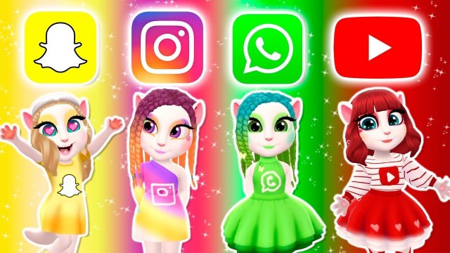 📹 My talking Angela 2 | Social Media Youtube, SnapChat, Whatsapp, Instagram   new update | cosplay