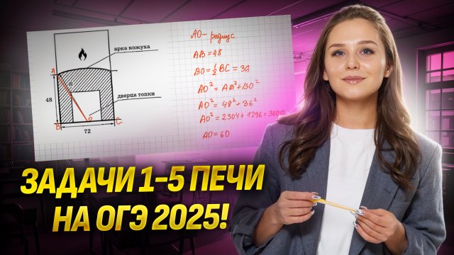 Задания №1-5 Печи | ОГЭ по математике 2025 | Умскул