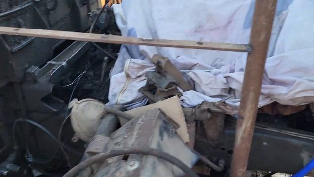 Снятие двигателя КАМАЗ в одного ч.1