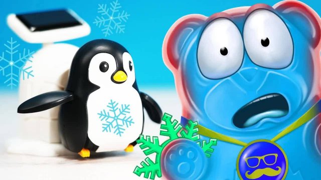 🐧МЫ ПОЙМАЛИ ПИНГВИНА С ЖЕЛЕЙНЫМ МЕДВЕДЕМ ВАЛЕРОЙ | АНТИСТРЕСС КОНСТРУКТОР ПИНГВИН