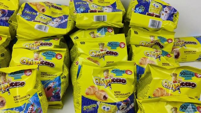 МЕГА РАСПАКОВКА ЧИПИКАО Губка Боб! Spongebob chipicao.
