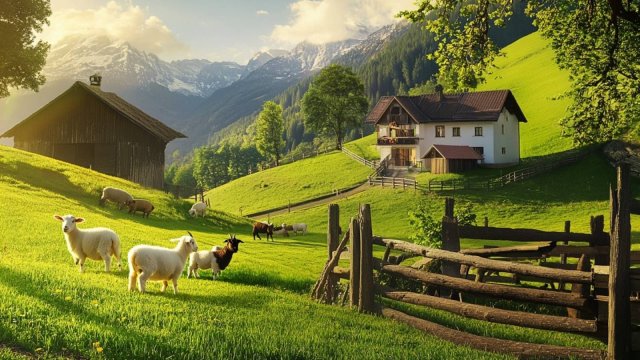 Швейцарская сельская местность - Расслабляющая прогулка по райски красивым швейцарским деревням