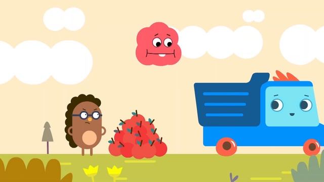 Мультфильм про машинки - Грузовичок Пик - Раскраска -Сердитый ежик - учим цвета