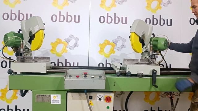 PERTICI UNIVER 332 P Двухголовочная маятниковая пила для резки ПВХ и алюминиевого профиля #obbu.ru