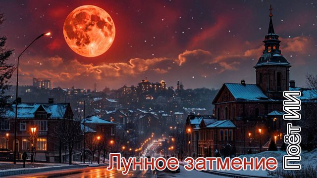 Лунное затмение (красная луна) - Поёт нейросеть