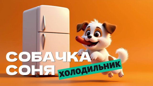 Собачка Соня. 🐶✨ Холодильник. Мультфильм для детей.