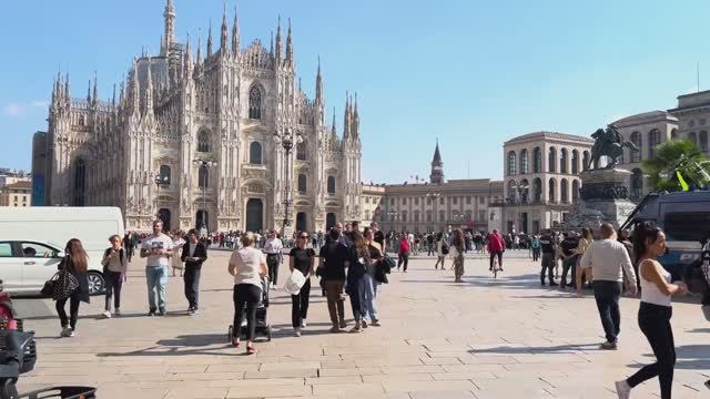 Милан, Италия 🇮🇹 - Летняя пешая экскурсия в формате 4K-HDR 60 кадров в секунду