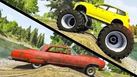 Beamng drive - Большие колеса против маленьких