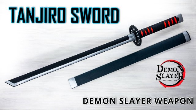 Меч Ничирина Танджиро из бумаги и картона | Катана Истребителей Демонов