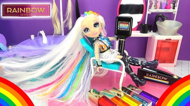 САЛОН КРАСОТЫ для МОДНЫХ Кукол и Девочек! Rainbow High Salon and Rainbow Hi