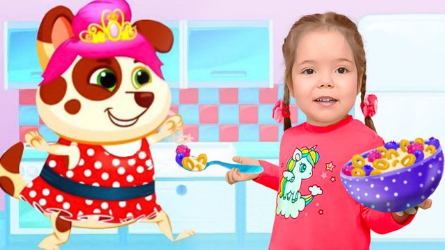 Настя попала в игру к песику Duddu | Виртуальный питомец собачка Дуду весело проводит время