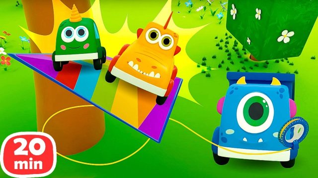 Машинки Мокас играют в воздушного змея! Мультики про машинки для малышей
