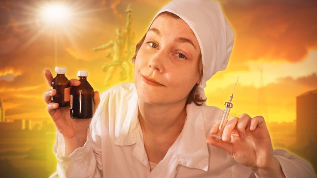 🌡АСМР медсестра из СССР осмотрит тебя и сделает перевязку