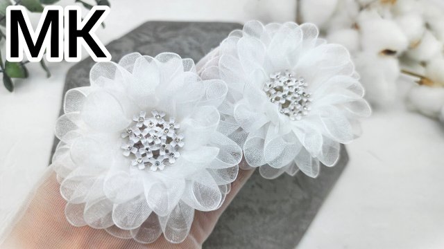 Белые бантики, Бантики на 1 сентября, Круглые бантики, Школьные бантики, Бантики своими руками