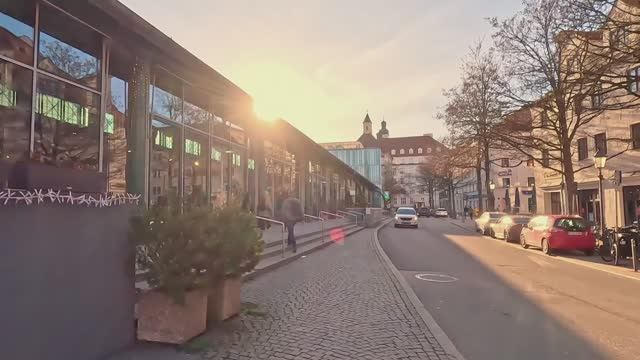 Пешая экскурсия по МЮНХЕНУ, Германия в формате 4K - Солнечный ЗИМНИЙ день - Титры и захватывающий
