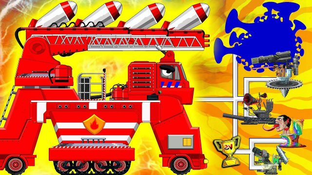 Мультики для детей. Мультфильмы для малышей про танки. ПОЖАРНАЯ МАШИНА Смотреть мультики Онлайн