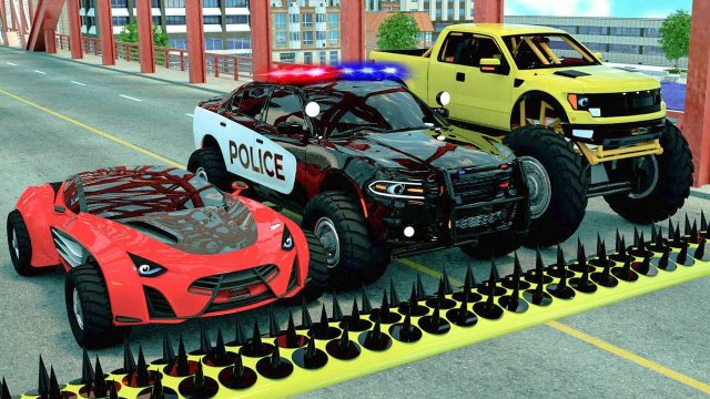 Машинки летают и прыгают! Развивающие мультики Машины помощники. Мультфильмы про машинки