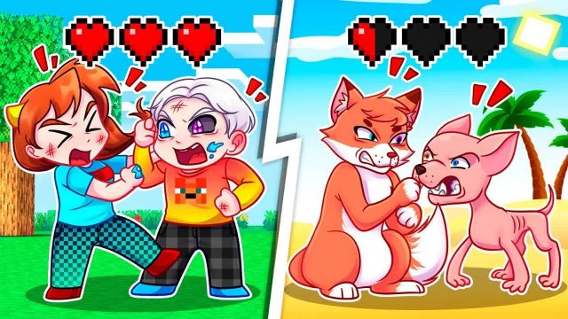 😨 Майнкрафт но МЫ ПРЕВРАЩАЕМСЯ В МОБОВ Когда Получаем УРОН!