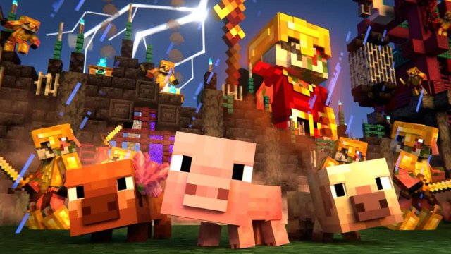 Армия зомби-Пиглинов против свиней из Потустороннего мира. Майнкрафт мультфильм