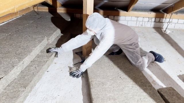 Утепление крыши бетонных плит перекрытия холодного чердака каменной ватой без пароизоляции