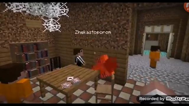 Нуб и Про разговаривают с другими нубами и не нубами в тюрьме нубов в Minecraft