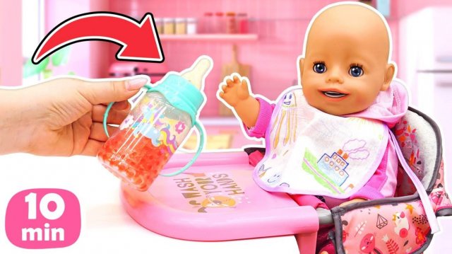 Купаем и кормим пупса БЕБИ БОН  Играем в куклы