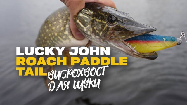 Уловистый Силикон на Щуку Виброхвост Lucky John Roach Paddle Tail 5 Обзор Оснащение и Применение