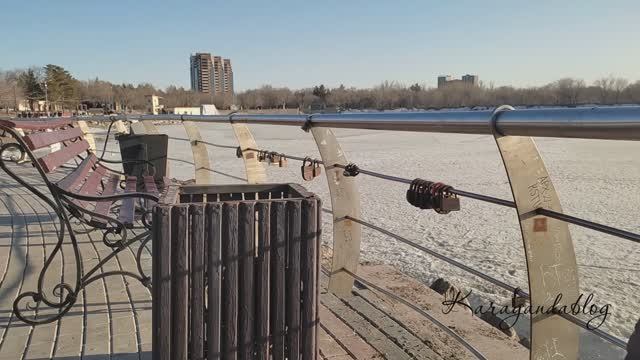 Центральный парк Караганды 29 марта. Казахстан