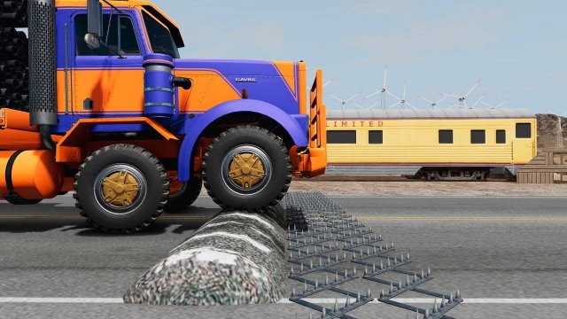 МАШИНЫ ПРОТИВ ШИПОВ #1 В 😱|BeamNG.Drive| Бименджи Драйв
