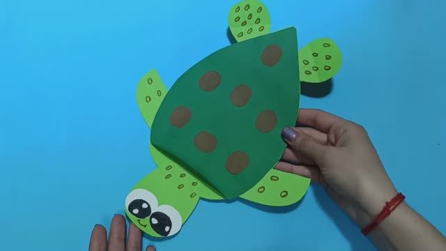 АППЛИКАЦИЯ ИЗ ЦВЕТНОЙ БУМАГИ ЧЕРЕПАХА