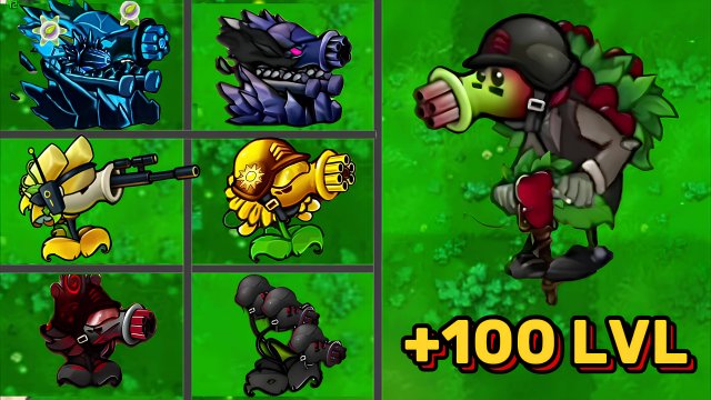 PVZ 1 Фьюжн 2.3 - Все  Гибриды Горохострелов против +100 ЛВЛ Ультимативных Новых Зомби
