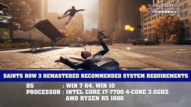 Saints Row The Third System Requirements | Minimum / Recommended | Saints Row 3 Remastered System