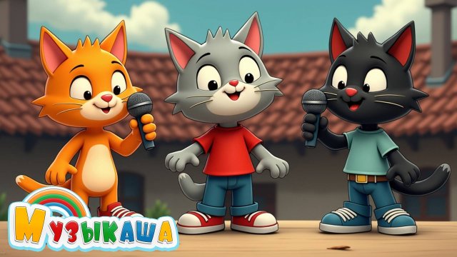 Три кота – Весёлая песенка!  | Танцуем с Рыжиком, Чернышом и Серым!