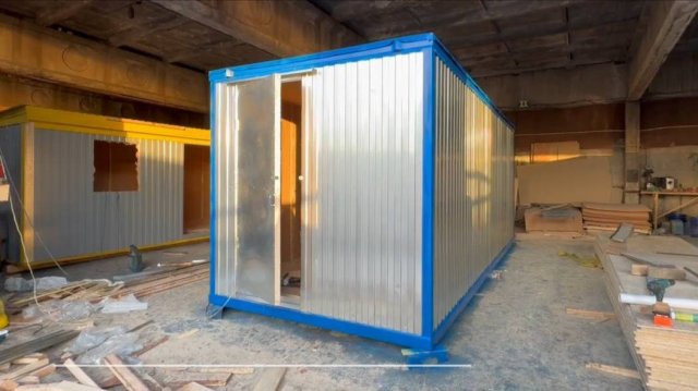 Как сделать металлическую бытовку 6×2,4 м? (оргалит)