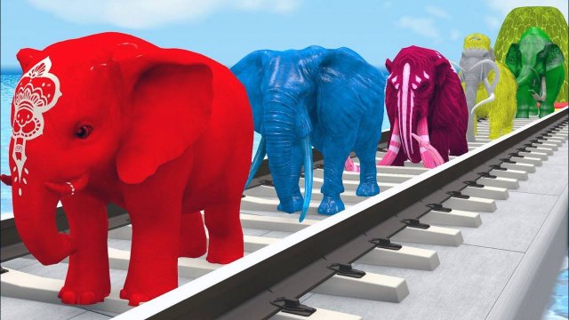 Мультики для детей. Мультики Залипалки про разноцветных слонов для малышей. Детские мультики