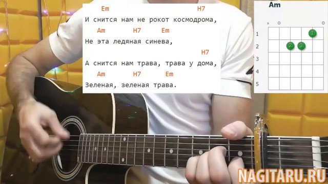 Как играть Земляне - ТРАВА У ДОМА на простых аккордах. Разбор на гитаре