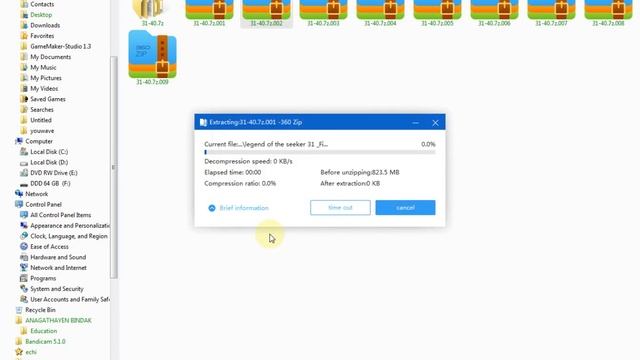 extract files using 360 zip | anagathayen bindak