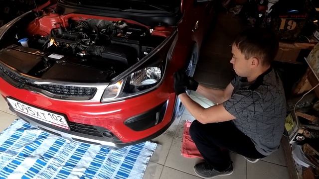 Как снять передний бампер КИА РИО 4 и KIA RIO X-Line