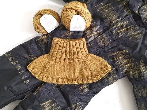 Манишка спицами для ребенка.