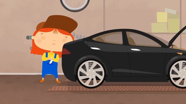 Мультики для детей "Доктор Машинкова" - электромобиль в автомастерской