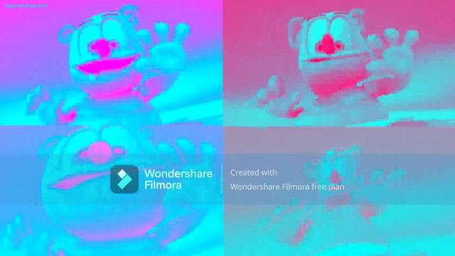 Gummy Bear Song HD (Four Blue & Pink Version At Once)(FIXED)