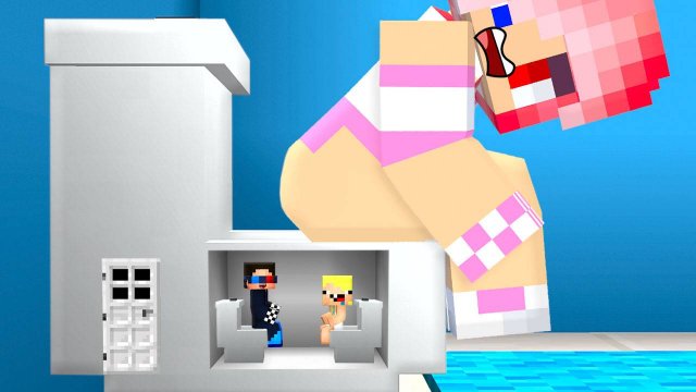 🚽МЫ ПОСТРОИЛИ ДОМ В УНИТАЗЕ ДЕВУШКИ В МАЙНКРАФТ! ШЕДИ ЛЕСКА И НУБИК MINECRAFT