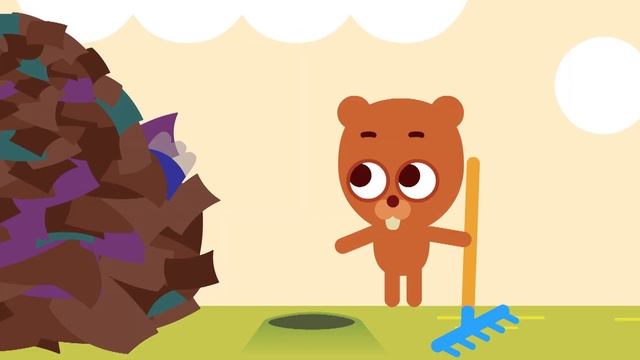 Мультфильм про машинки - Грузовичок Пик - Раскраска - Мусор в лесу