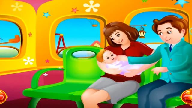ДЕТСКАЯ ПЕСЕНКА ПРО АВТОБУС.КОЛЕСА У АВТОБУСА КРУТЯТСЯ.