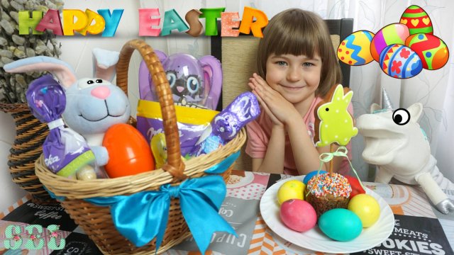 КОРЗИНА С ПОДАРКАМИ от Пасхального Кролика Сладости Сюрпризы на Пасху ЧЕЛЛЕНДЖ