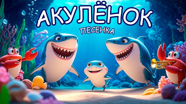 Акулёнок: Песенка про Акулёнка и его семью 🦈🎶👨👩👦👦