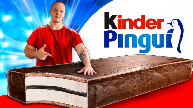 Я СДЕЛАЛ ГИГАНТСКИЙ KINDER PINGUI ВЕСОМ 200 КИЛОГРАММ ВАНЗАЙ vanzai в 4K