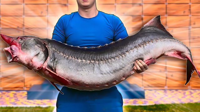 МЫ ПРИГОТОВИЛИ ОГРОМНОГО ОСЕТРА ВЕСОМ В 44 КИЛОГРАММА ВАНЗАЙ vanzai